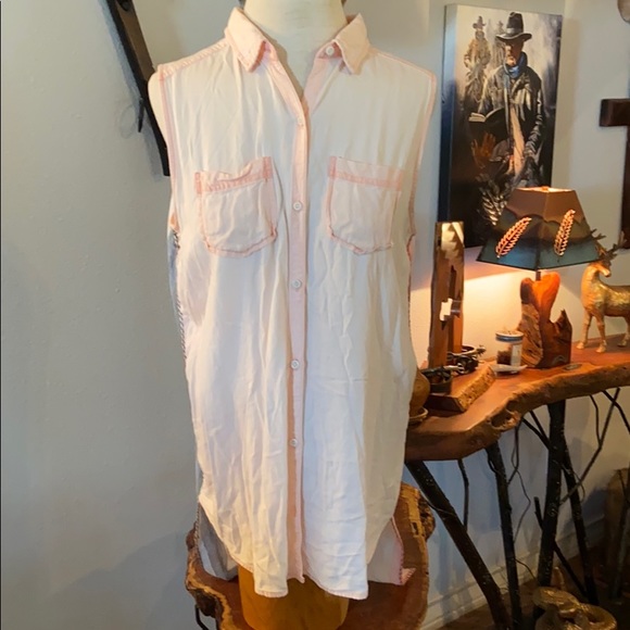 Copper Feather Design upcycled top L - Picture 4 of 4